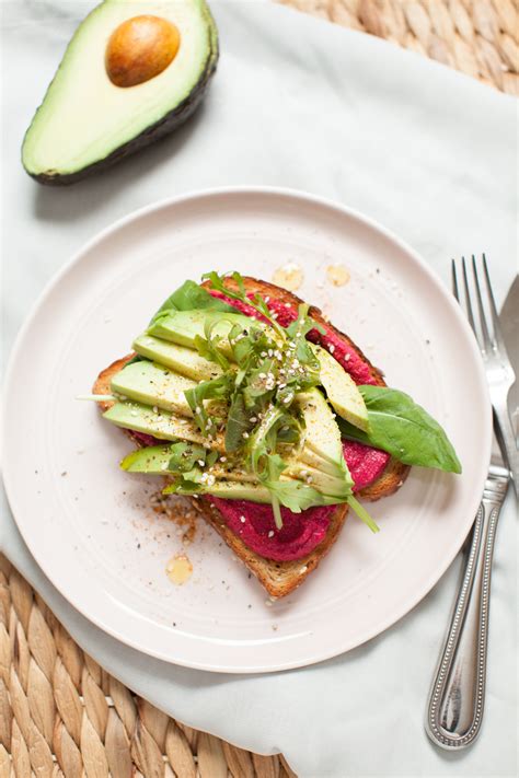 Beet Hummus Avocado Toast Fig And Thyme