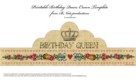 Birthday Crown Printable Template - Printable Word Searches