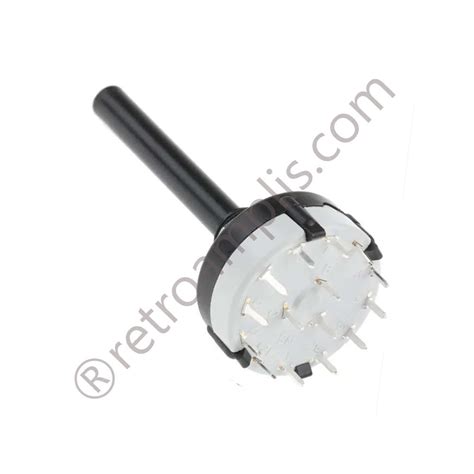 ABS LORLIN CK1051 3P4T Rotary Switch Non Shorting PCB Full Shaft