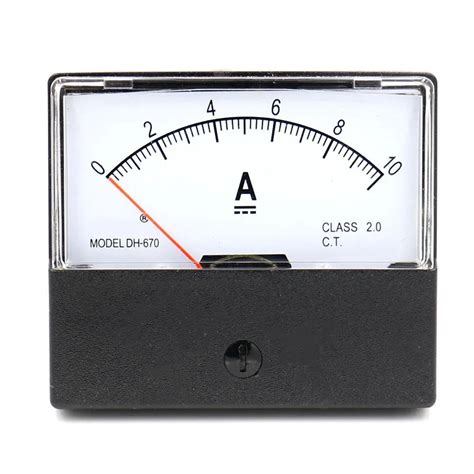 1pcs Dh 670 Dc 0 10a Analog Amp Panel Ammeter Pointer Type Current Meter Panelcurrent Meters