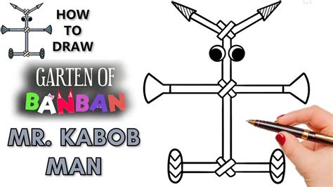 Garten Of Banban 3How To Draw Mr Kabob Man Outline Art Master