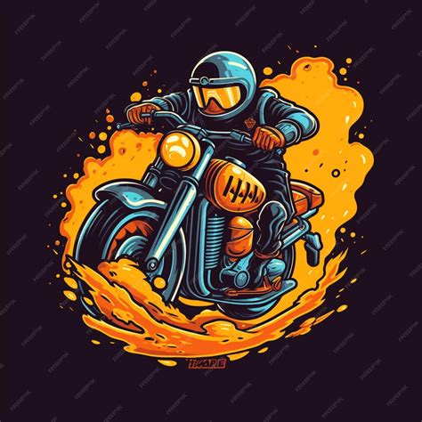 Premium Ai Image Motorcycle Cartoon Logo 5