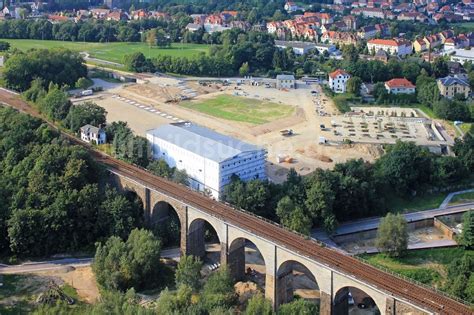 Luftbild L Bau Arbeiten Auf Dem Gel Nde Der Landesgartenschau In