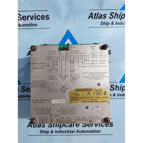 LEROY SOMER R 130 B AUTOMATIC VOLTAGE REGULATOR Atlas Shipcare Services