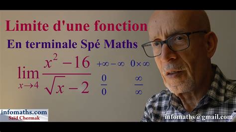 Limites De Fonctions En Terminale Sp Maths Youtube