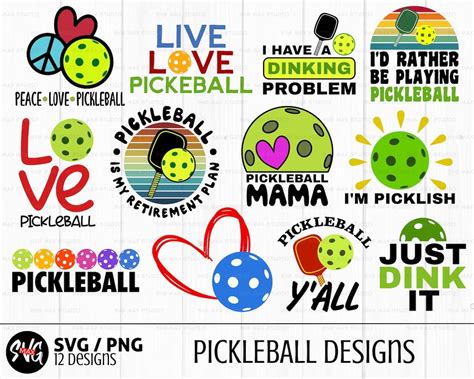 Pickleball Svg Bundle Pickleball Shirt Svg Pickleball Paddles Cut Files For Cricut