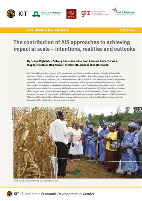 Pdf The Contribution Of Ais Approaches To Achieving Impact At