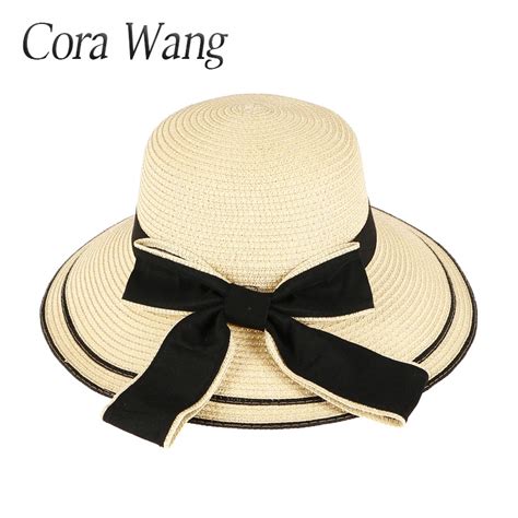 Sombrero De Sol Grande Negro Arco Sombreros De Verano Para Mujeres