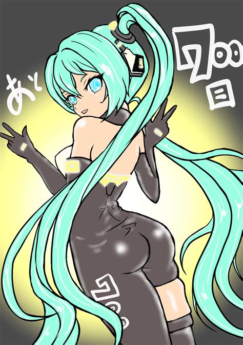 Rule 34 Ass To Viewer Big Ass Big Breasts Blue Eyes Blue Hair Bodysuit Clothed Hatsune Miku