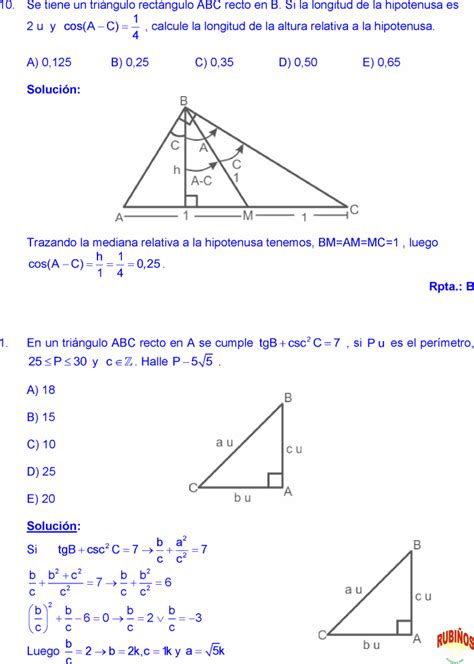 Razones Trigonom Tricas Ejemplos Y Ejercicios Resueltos