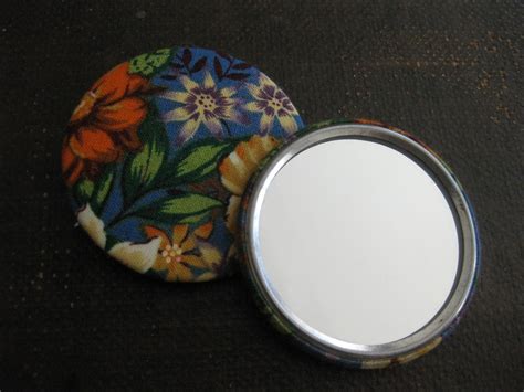 2.25" pocket mirror, fabric backing