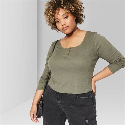 Wild Fable Tops 2x Plus Size Juniors Fit New Wild Fable Green