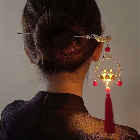 Luminous Lantern Tassel Hairpin Hair Pins Hair Accessories Hair Jewelry