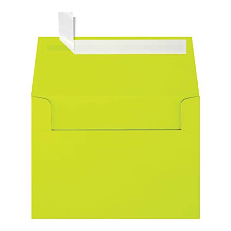 LUX Invitation Envelopes A6 Peel Press Closure Wasabi Pack Of 50