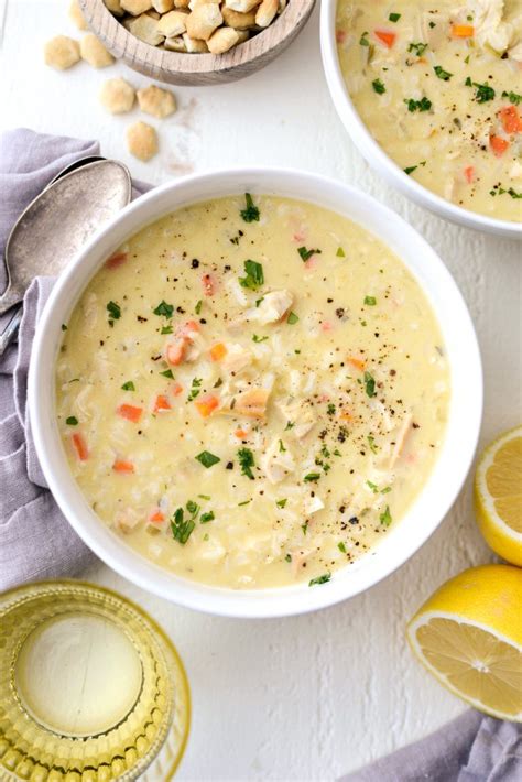 Creamy Chicken Lemon Rice Soup Simply Scratch