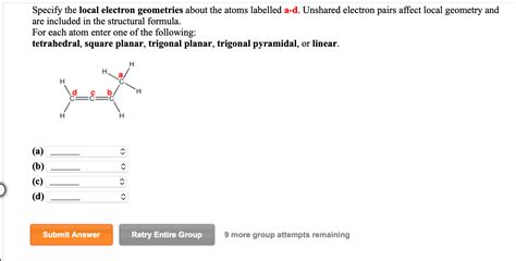 Solved References Specify The Local Electron Geometries Chegg