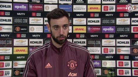 Bruno Fernandes Interview After Man United Aston Villa Manchester