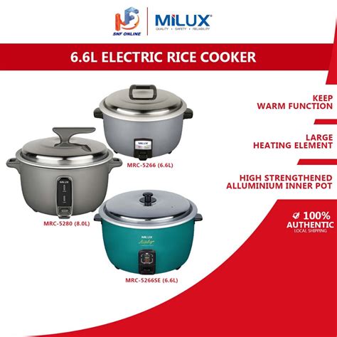 Milux Electric Rice Cooker MRC 5266 MRC 5266SE 6 6L MRC 5285 8 5L