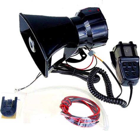 Amazon Aihome Car Horn Siren Alarm Tone Sound W With Mic Pa