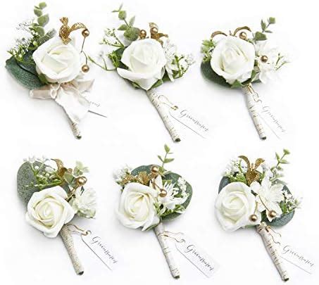 Ling S Moment Boutonniere For Men Pcs Groom Groomsmen Boutonniere