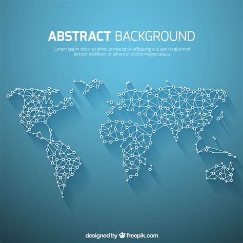 Fondo De Mapa Del Mundo En Estilo Abstracto Vector Gratis