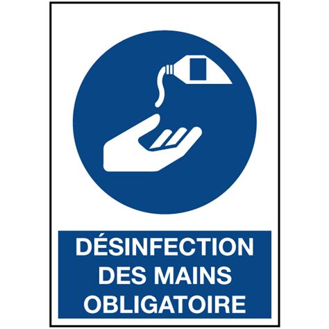 Signal Tique D Sinfection Des Mains Obligatoire Iso Ozc Signal Tique