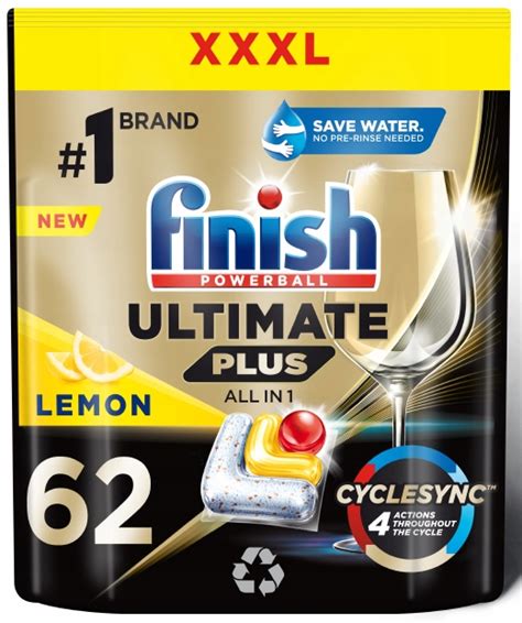 Finish Ultimate Plus Kapsułki do zmywarki lemon 62 sztuki 13487881042