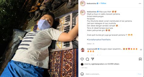 Baru Hari Keempat Ramadan Ini Aksi Kocak Anak Teuku Wisnu Saat Puasa