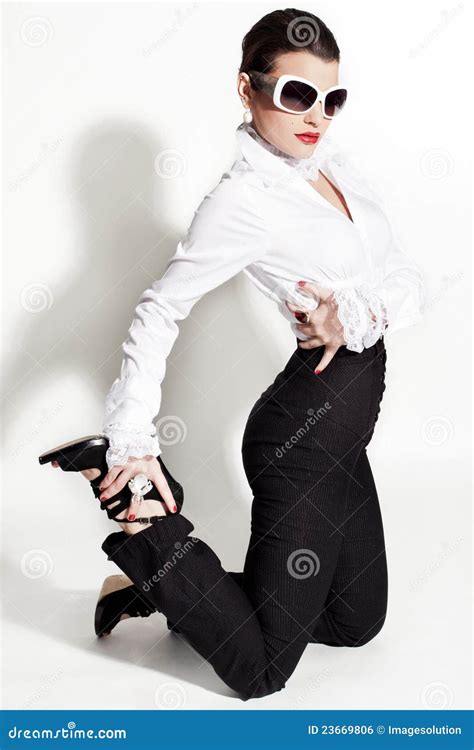 Sophisticated Stylish Fashion Model Stock Photo Image Of Portrait