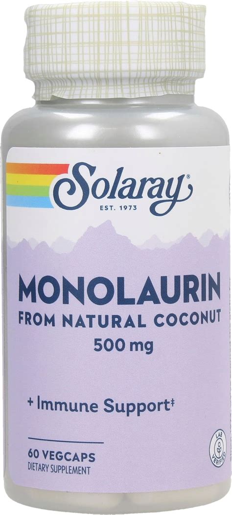 Monolaurin 500 mg Gélules 60 gélules veg Solaray Boutique en