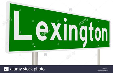 A 3d Rendering Of A Green Highway Sign Stock Photo Alamy