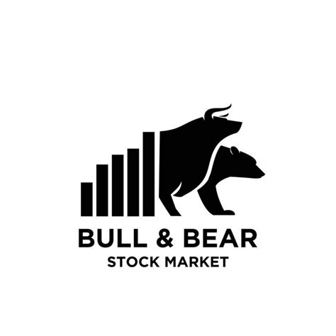 Bull and Bear Stock Market Logo Design