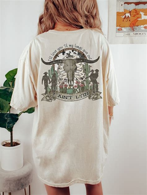 All Yourn Shirt Cute Cowgirl Country Music Tshirt For Concert Bull Skull Western Graphic Tee