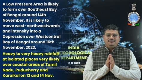 A Low Pressure Area Is Likely To Form Over Southeast Bay Of Bengal