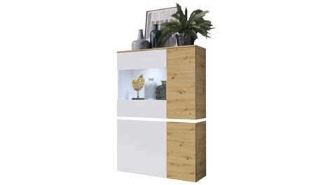 Vitrine Wei Artisan Eiche Cm Mit Beleuchtung Luci