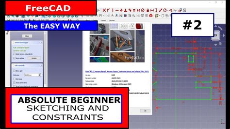 FreeCAD For Beginners 2 Sketching And Constraints YouTube