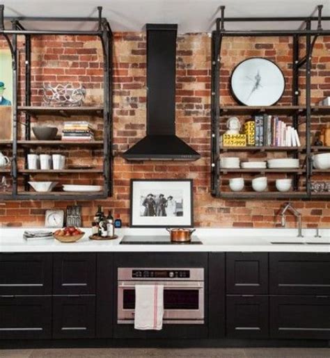 95 Stylish Kitchens With Brick Walls And Ceilings Digsdigs