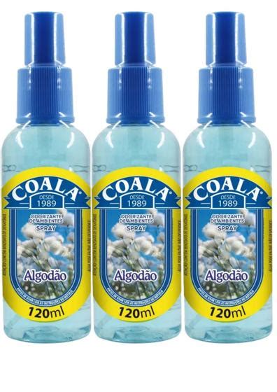 Kit 3 Unidades Coala Odorizante de Ambiente Spray Algodão 120 Ml