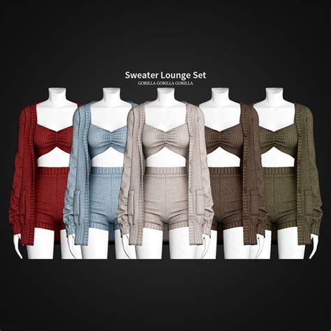 Sweater Lounge Set Gorilla Gorilla Gorilla Sweater Lounge Set Sims