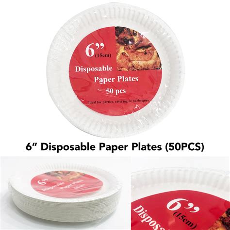 6 Paper Plates White Hup Soon And Company
