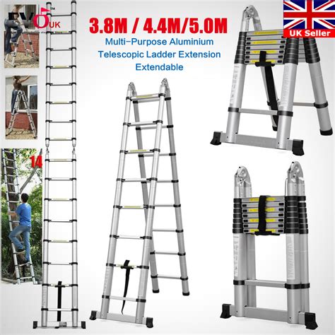 M M M Multi Purpose Aluminium Telescopic Ladder Extension