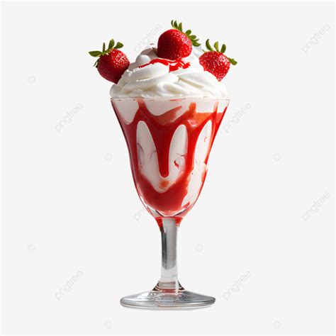 Strawberry Ice Cream Sundae Strawberries Ice Cream Sundae PNG