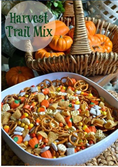 Harvest Trail Mix Bugles Honeycomb Cereal Candy Corn Candy Pumpkins