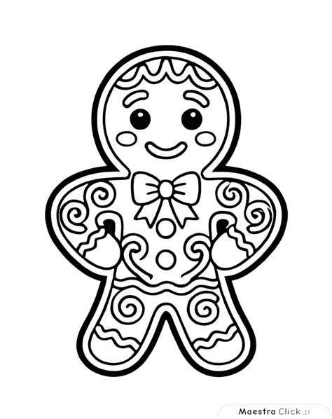 Omini Pan Di Zenzero Disegno - 45 Disegni di Omini di Pan di Zenzero da Colorare per Piccoli Artisti