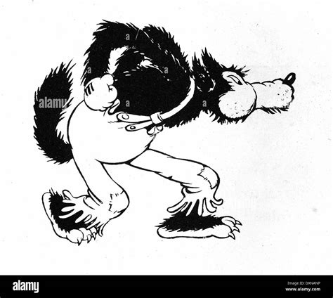 El lobo feroz dibujos animados Imágenes de stock en blanco y negro Alamy