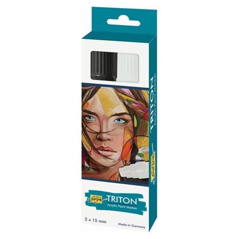 KREUL Solo Goya Triton Acrylic Paint Marker 15 0 Lot De 2 Noir Blanc