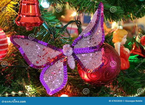 Christmas Decorations Butterfly Stock Photo Image Of Merry Holiday