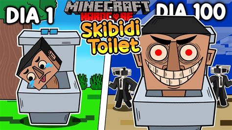 🚽sobreviví 100 DÍas Siendo Un Skibidi Toilet En Minecraft Hardcore