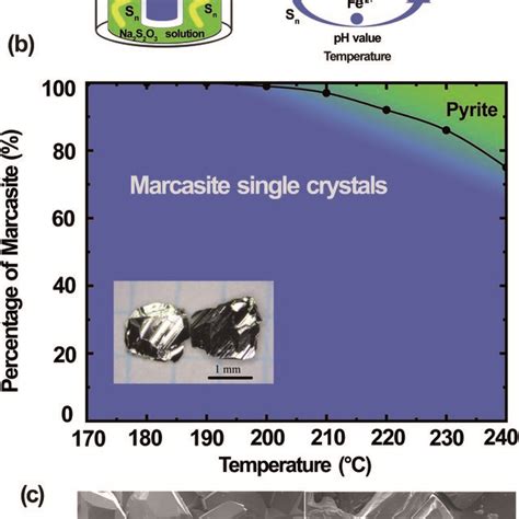 A Space Separated Synthesis Of Fes2 Marcasite Single Crystals B