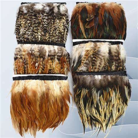 Meters Natural Peacock Rooster Pheasant Feathers For Clothes Fringe